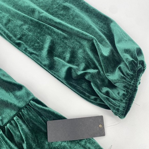 City Triangles Womens Size XXL Green Velvet Long Sleeve Tiered Dress WORN ONCE - Picture 6 of 12
